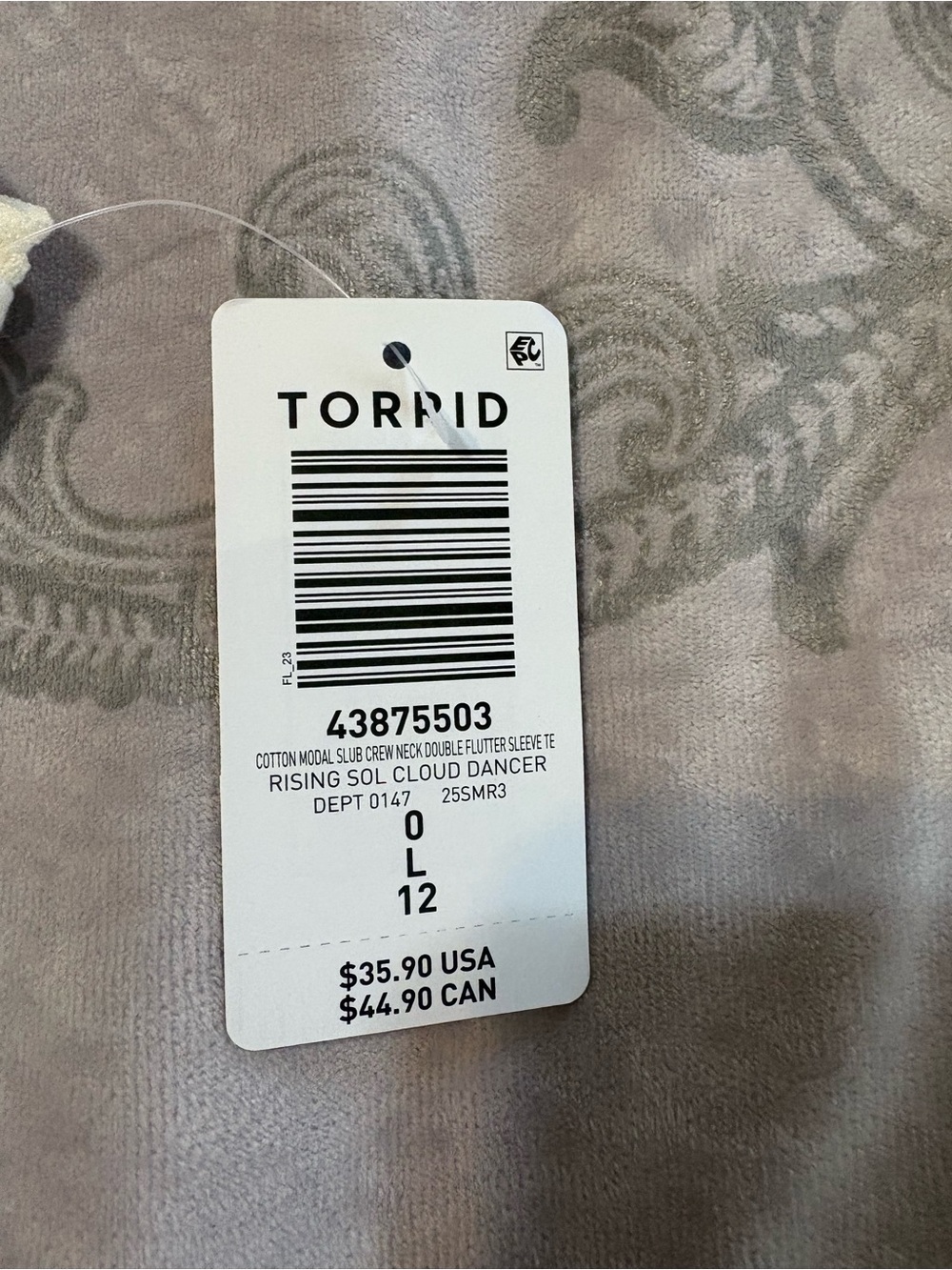 torrid Cream Sun Embroidered Ruffle Tank - Picture 2 of 2